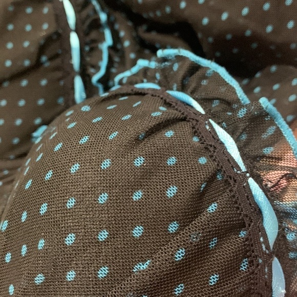 NWT Black/turquoise babydoll sleep dress chemise Womens Sz XL - Picture 11 of 16